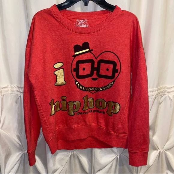 David & GOLIATH Tops - DAVID & GOLIATH I love Hip Hop Sweatshirt Top S